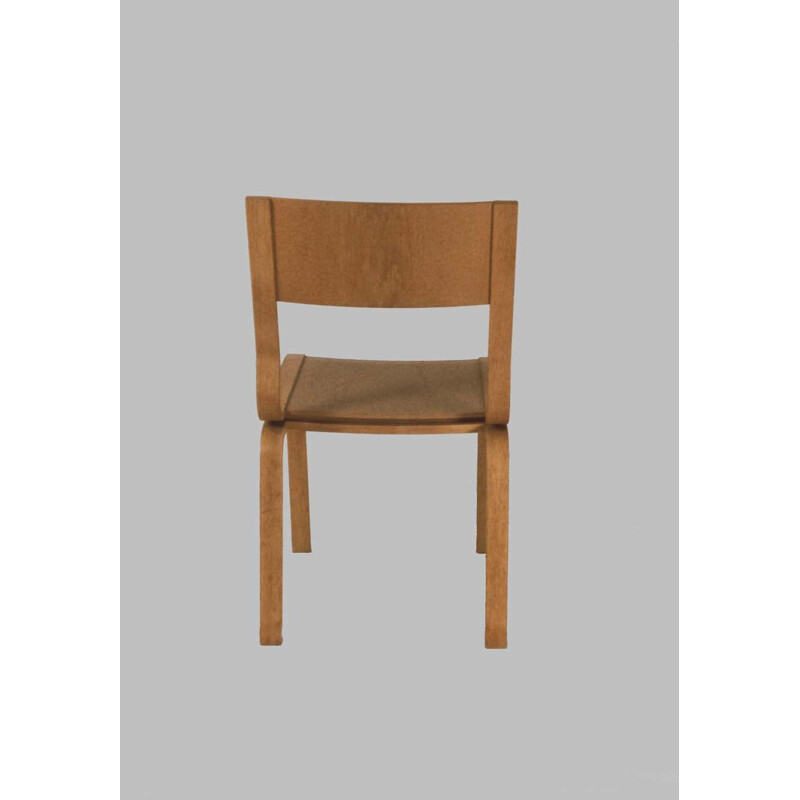 Vintage Saint Catherines Chair in Laminated Oak by Fritz Hansen Arne Jacobsen 1965 