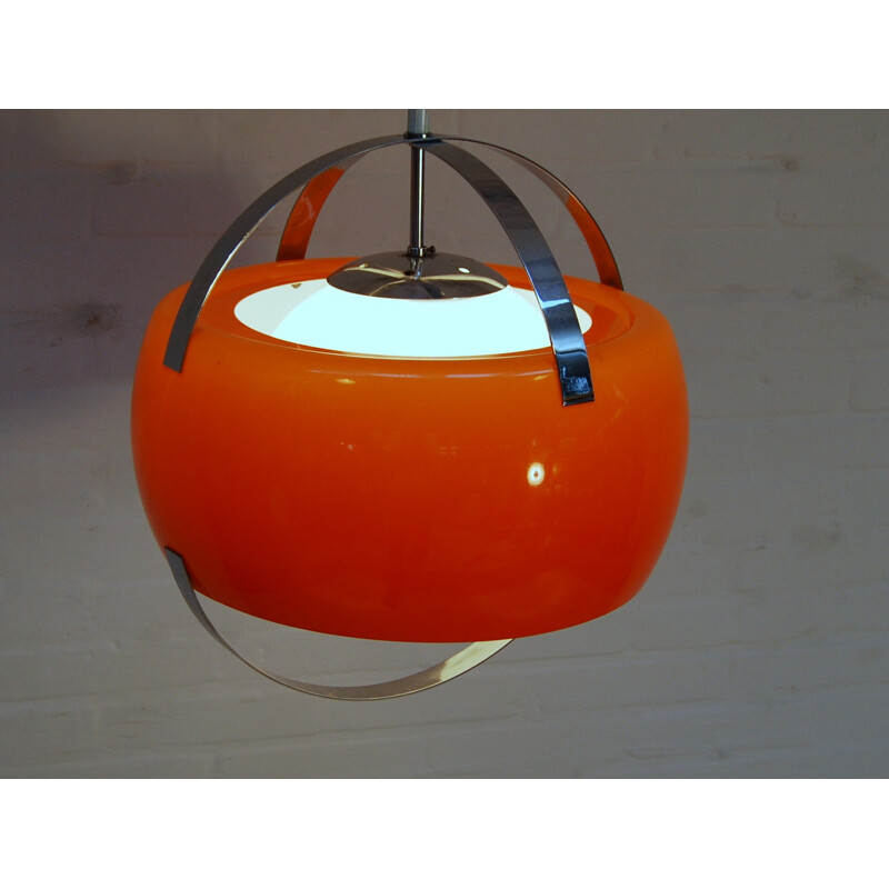 hanging lamp orange vintage - 1970s
