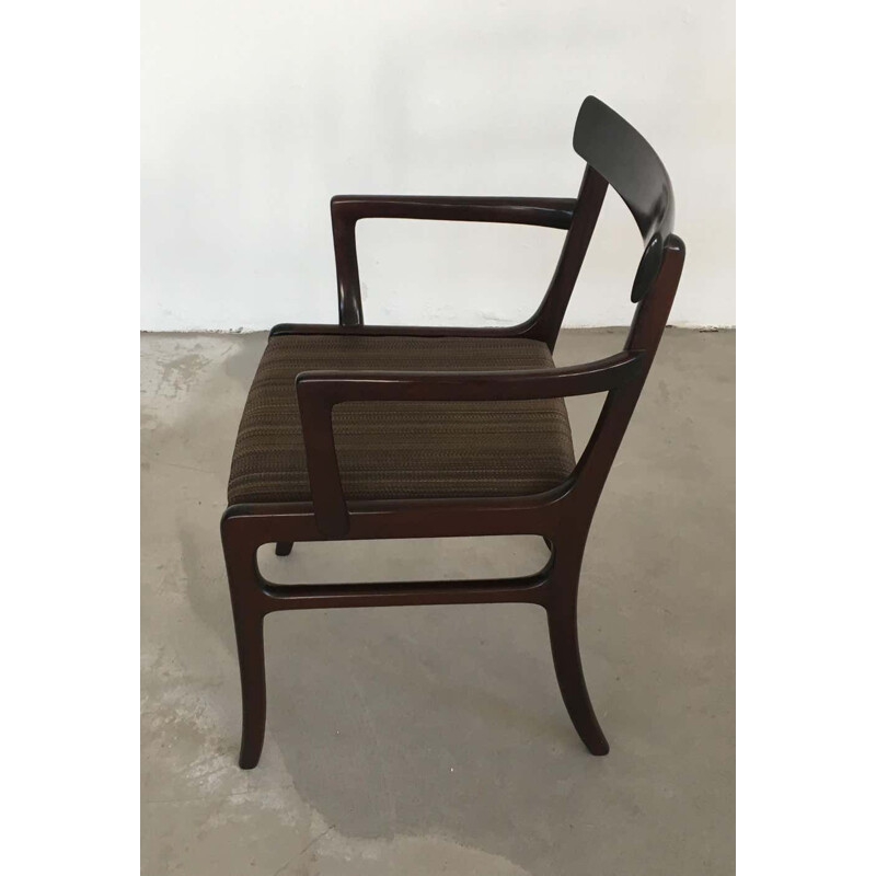 Vintage mahogany armchair by Ole Wanscher for Poul Jeppesen Furniture, 1960