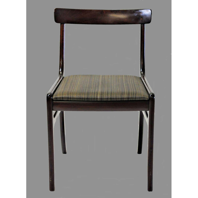 Set of 12 vintage Mahogany Dining Chairs, Inc. Reupholstery Ole Wanscher 1960