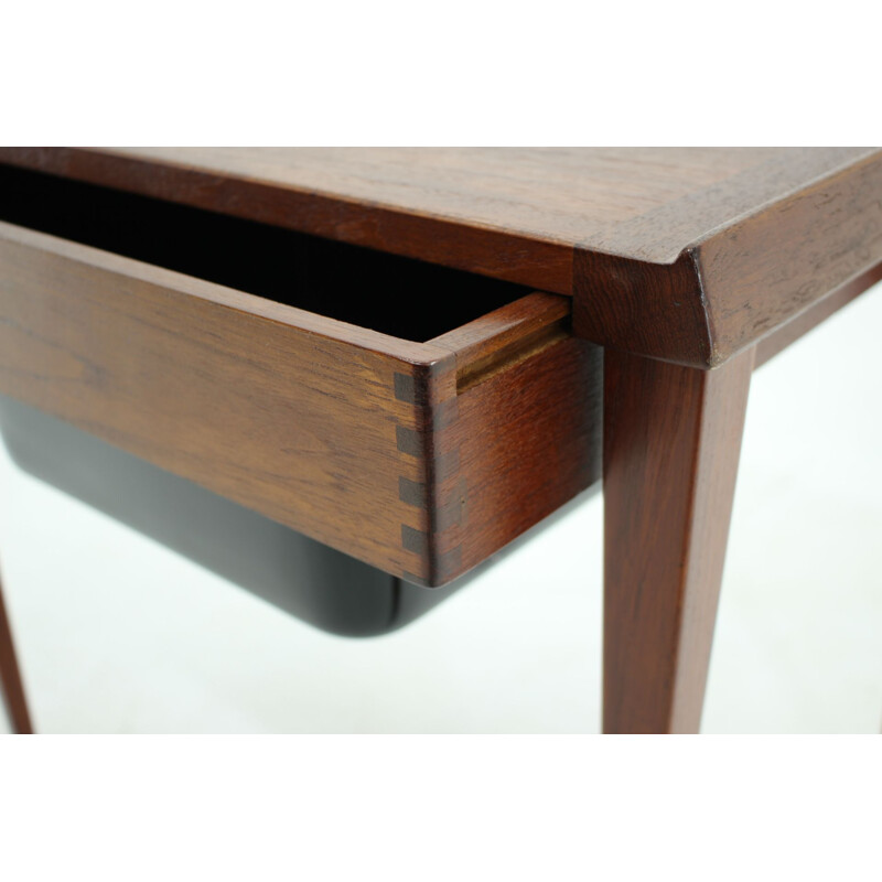 Vintage Teak Sewing Table Danish 1960s