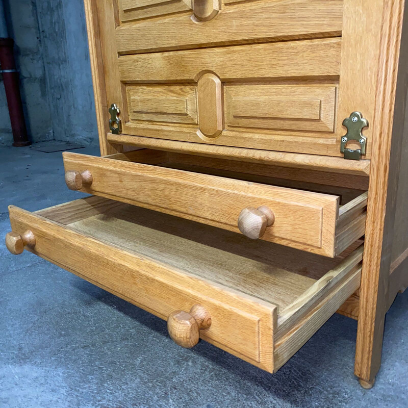 Vintage oak cabinet Guillerme&Chambron