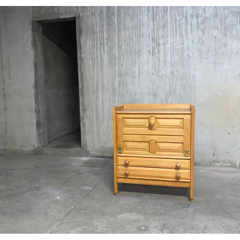 Vintage oak cabinet Guillerme&Chambron