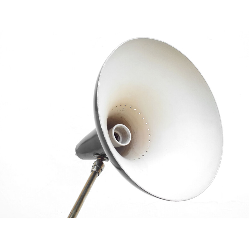 Vintage three arm floor lamp in aluminum marble by Stilnovo, 1950