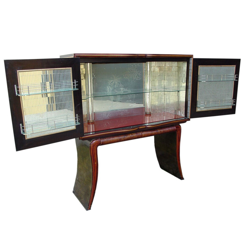 Vintage Paolo Buffa bar cabinet 1950s