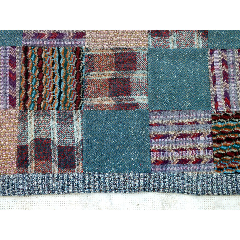 Patchwork vintage série arras de Ottavio Missoni pour Saporiti, Italie 1970