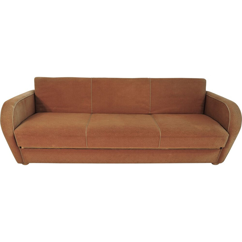 Vintage Model H363 Sofa by Jindřich Halabala, Art Deco 1930