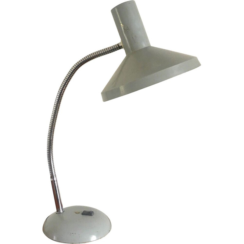 Lampada vintage in acciaio e metallo cromato, 1960