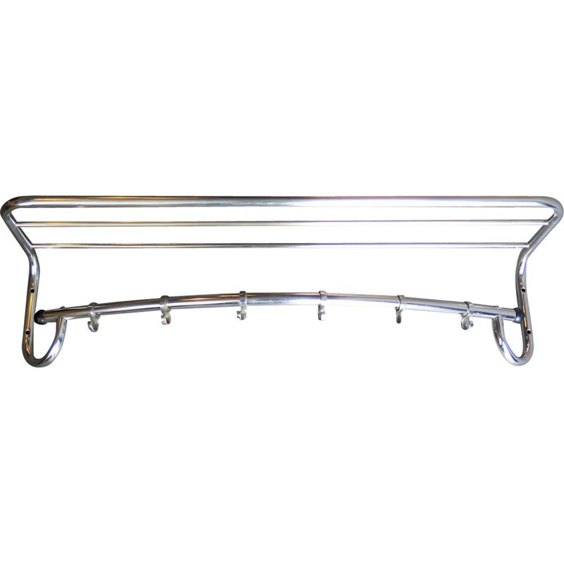 Vintage chrome metal coat rack 1950s