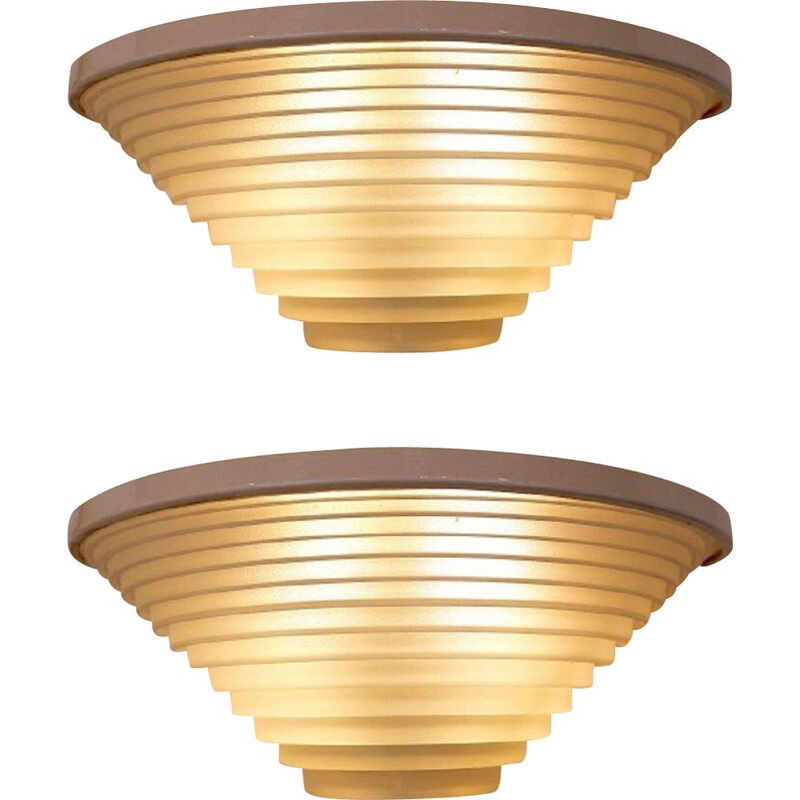 Pair of Egisto Vintage Wall Sconces By Angelo Mangiarotti For Artemide Postmodern 1980
