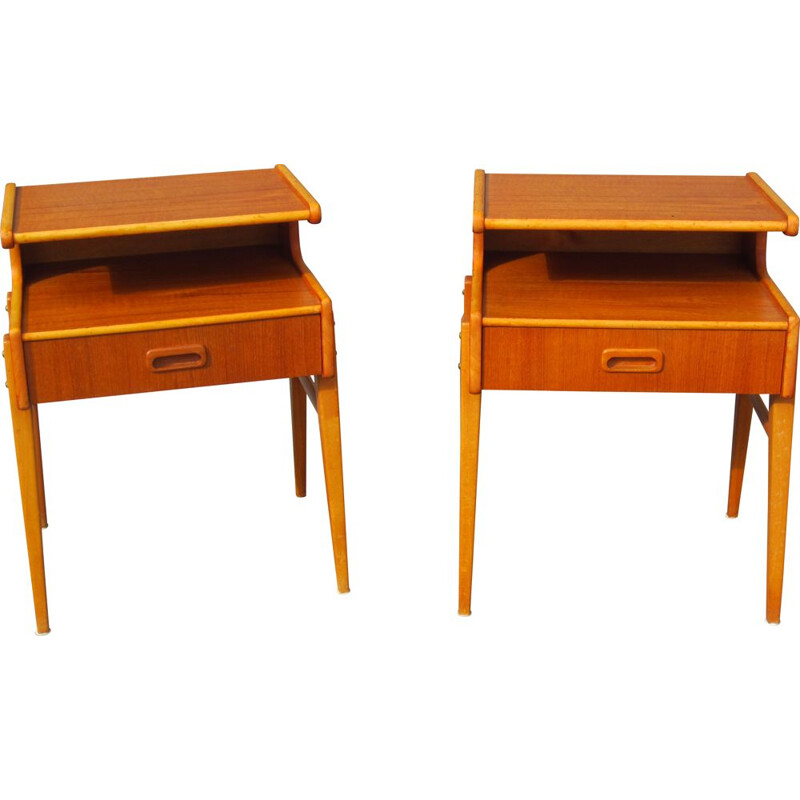 Pair of vintage Scandinavian bedside tables