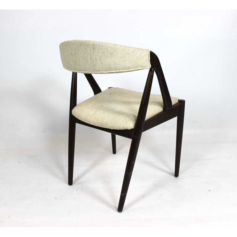Conjunto de 6 cadeiras de teca e tecido modelo 31 de Kai Kristiansen para Schou Andersen, 1960