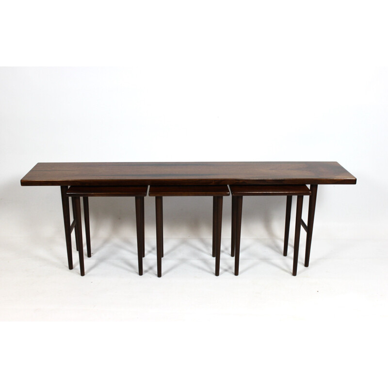 Vintage Nesting table in rosewood Kurt Østervig by Jan Furniture 1960s