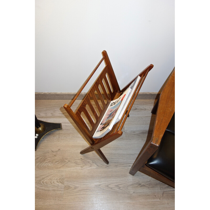 Vintage magazine rack by Cees Braakman for 1960 Scandinavian Pastoe