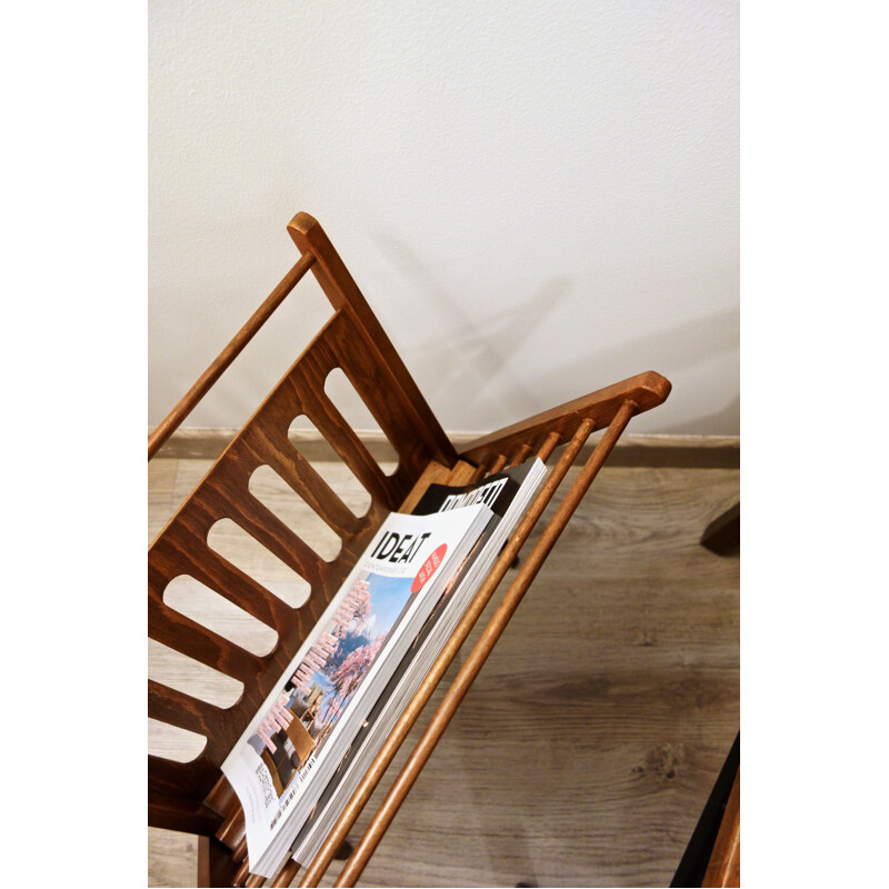 Vintage magazine rack by Cees Braakman for 1960 Scandinavian Pastoe