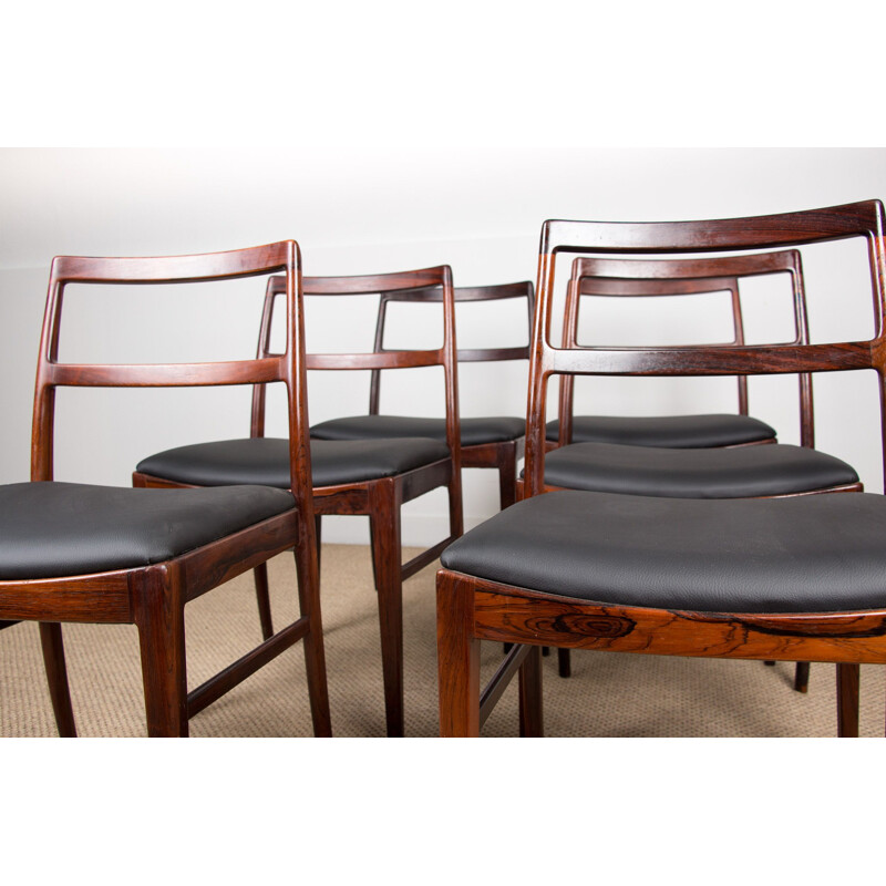 Set of 6 vintage Danish Rio Rosewood chairs model 420 by Arne Vodder 1960