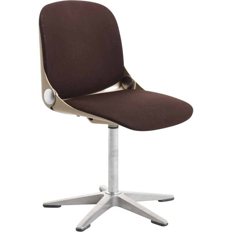 Wilkhahn "232" chair in brown fabric, Wilhelm RITZ - 1971