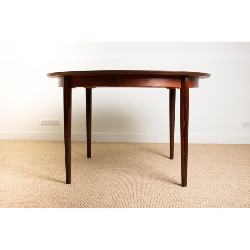 Vintage extensible Rio Rosewood dining table model 55 by Helge Sibast Danish 1958