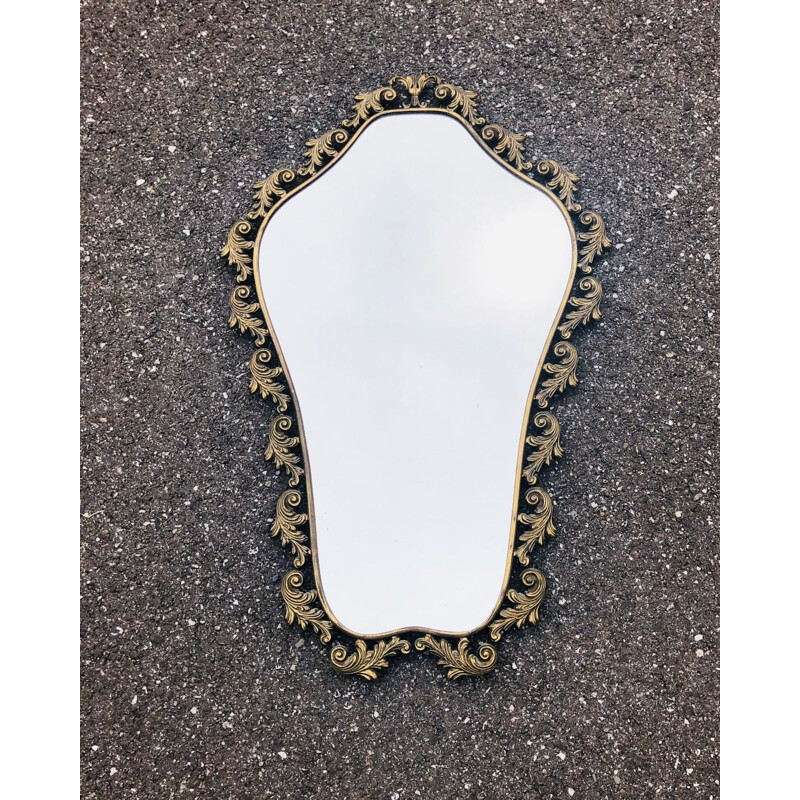 Vintage brass mirror 1960