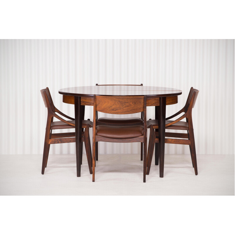 Set Of 6 vintage Dining Chairs H. Vestervig Eriksen, Rosewood