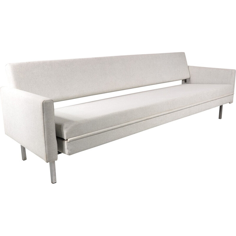 Spectrum sleeping sofa in metal and grey fabric, Martin VISSER - 1950s