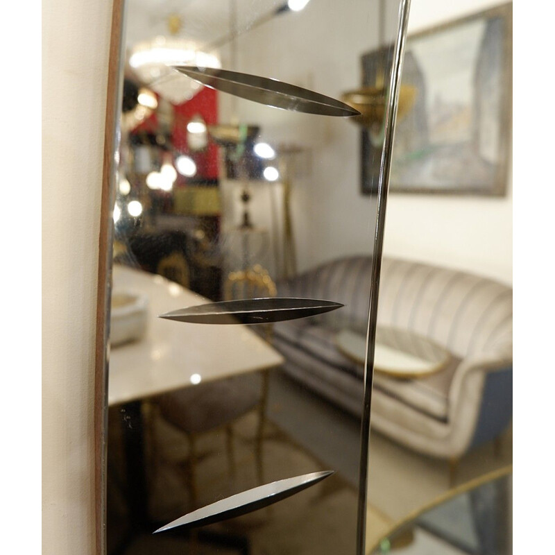 Vintage mirror with console table by Cristal Art, 1950