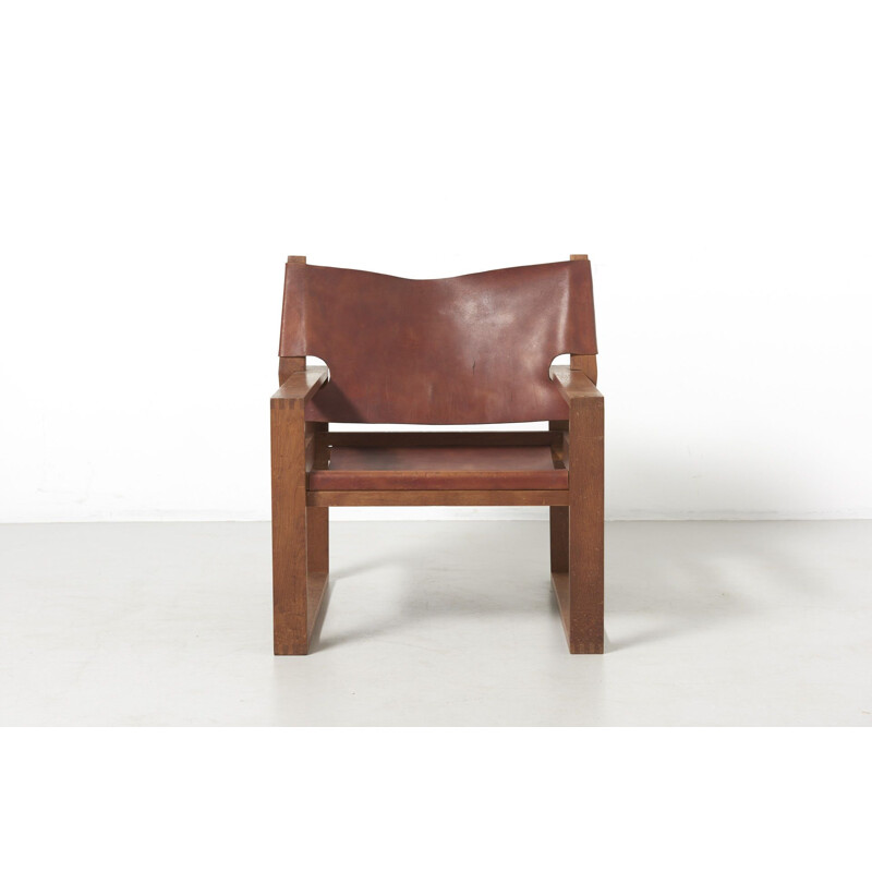 Vintage Sled Chair in Oak by Svend Frandsen, Denmark 1966