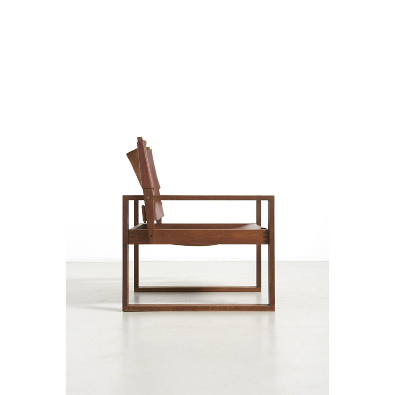 Vintage Sled Chair in Oak by Svend Frandsen, Denmark 1966