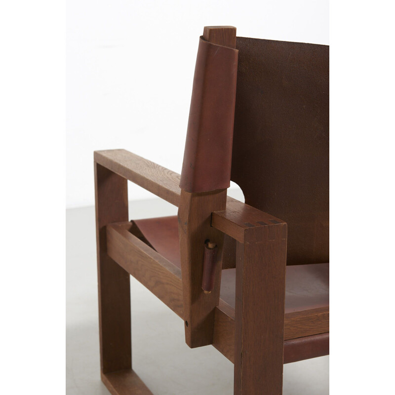 Vintage Sled Chair in Oak by Svend Frandsen, Denmark 1966
