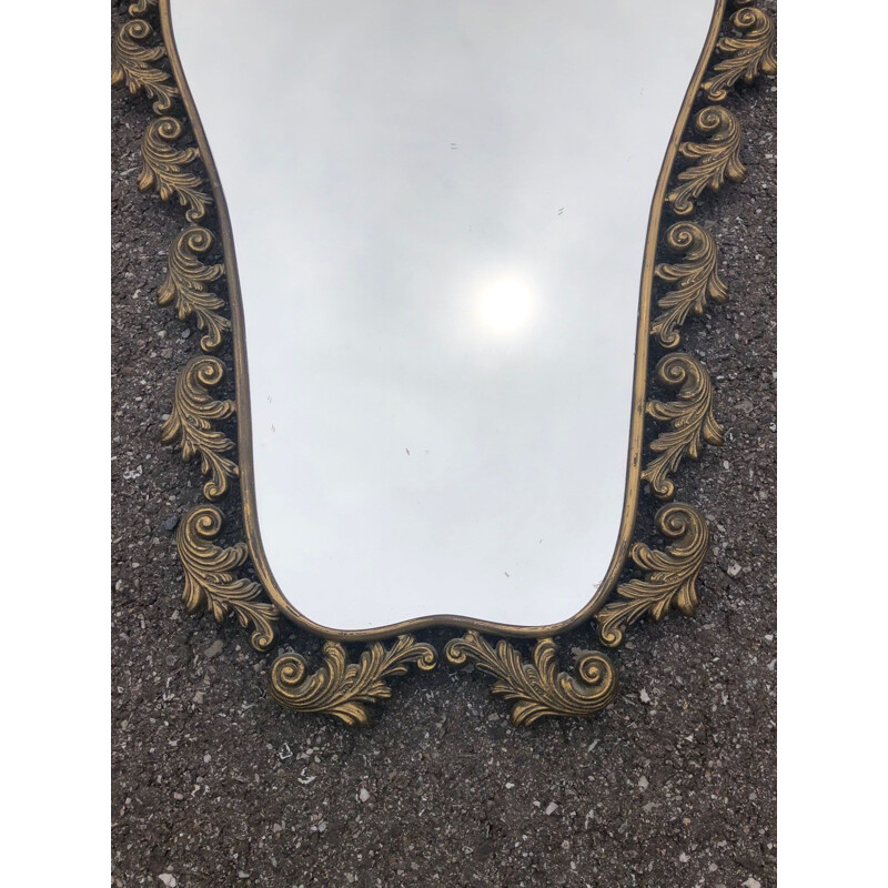 Vintage brass mirror 1960