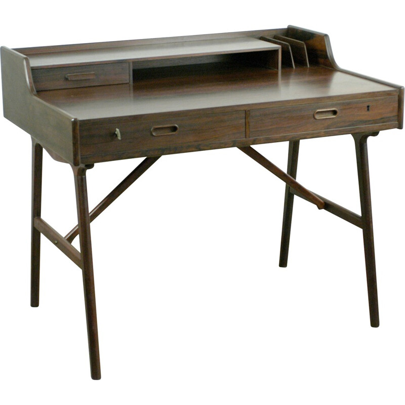 Scandinavian Modern writing desk in rosewood, Arne Wahl IVERSEN - 1960s