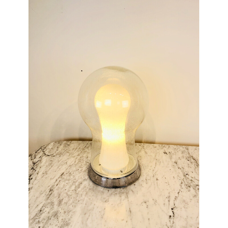 Lampe en verre de Murano en forme d’ampoule, 1960s