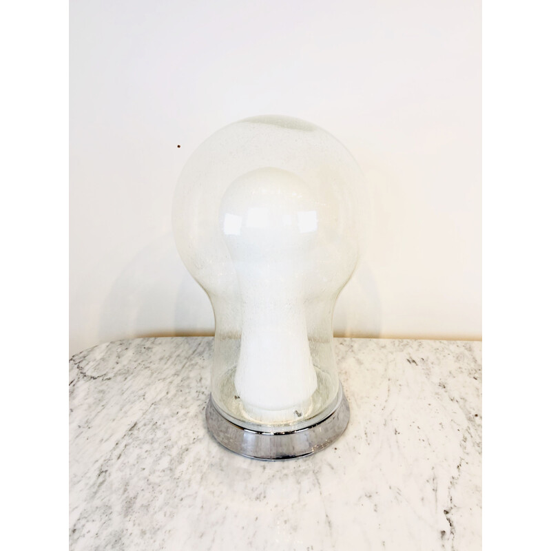 Lampe en verre de Murano en forme d’ampoule, 1960s
