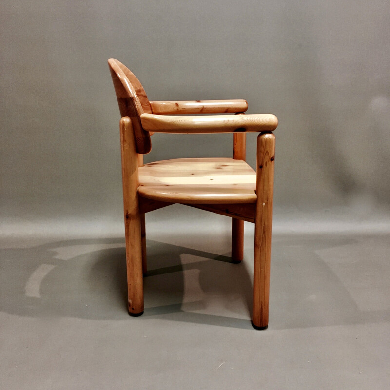 Vintage solid wood armchair Rainer Daumiller