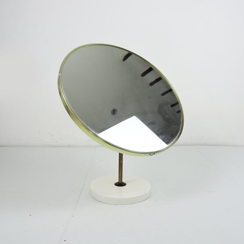 Vintage Round Vanity Mirror by Schreiber, 1970s