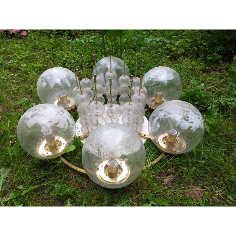 MidCentury Chandelier or Ceiling Flush Mount from Kamenicky Senov, 1970s