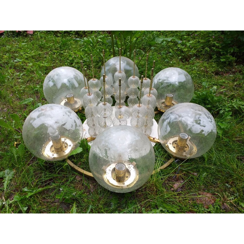 MidCentury Chandelier or Ceiling Flush Mount from Kamenicky Senov, 1970s