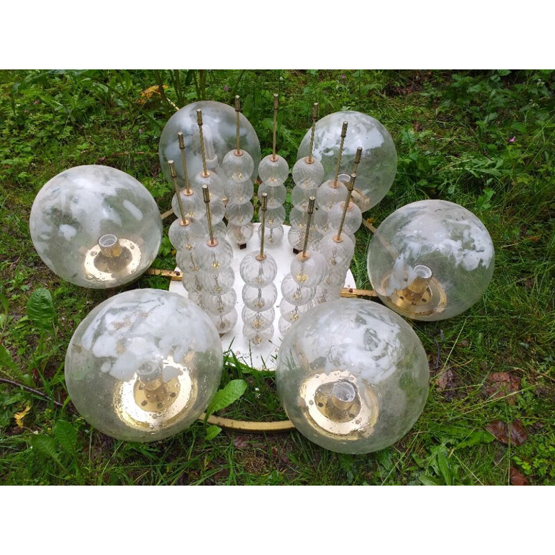 MidCentury Chandelier or Ceiling Flush Mount from Kamenicky Senov, 1970s