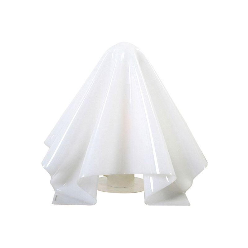 Vintage White Acrylic Oba-Q Lamp Ghost White Shiro Kuramata
