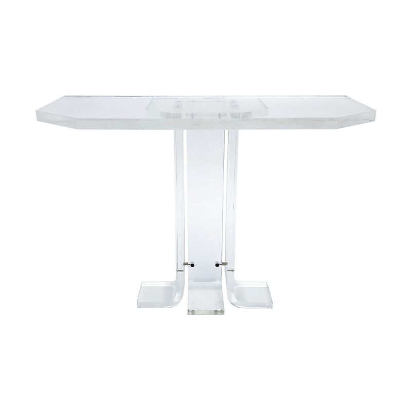 Vintage lucite console tafel, 1970