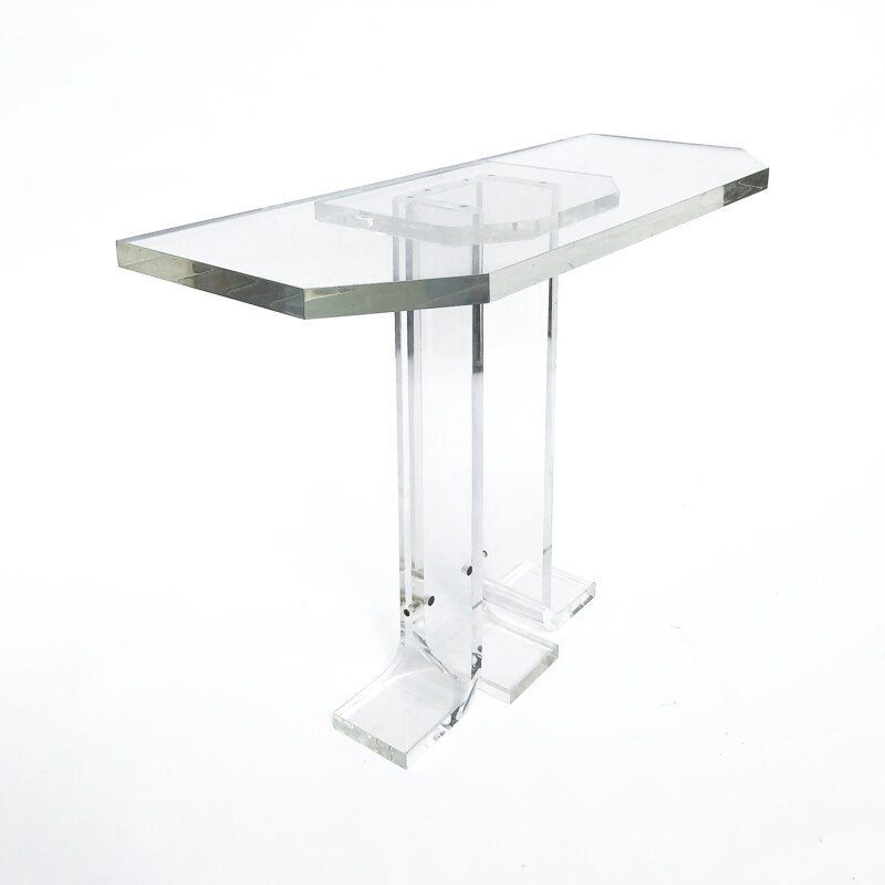 Consolle vintage in lucite, 1970