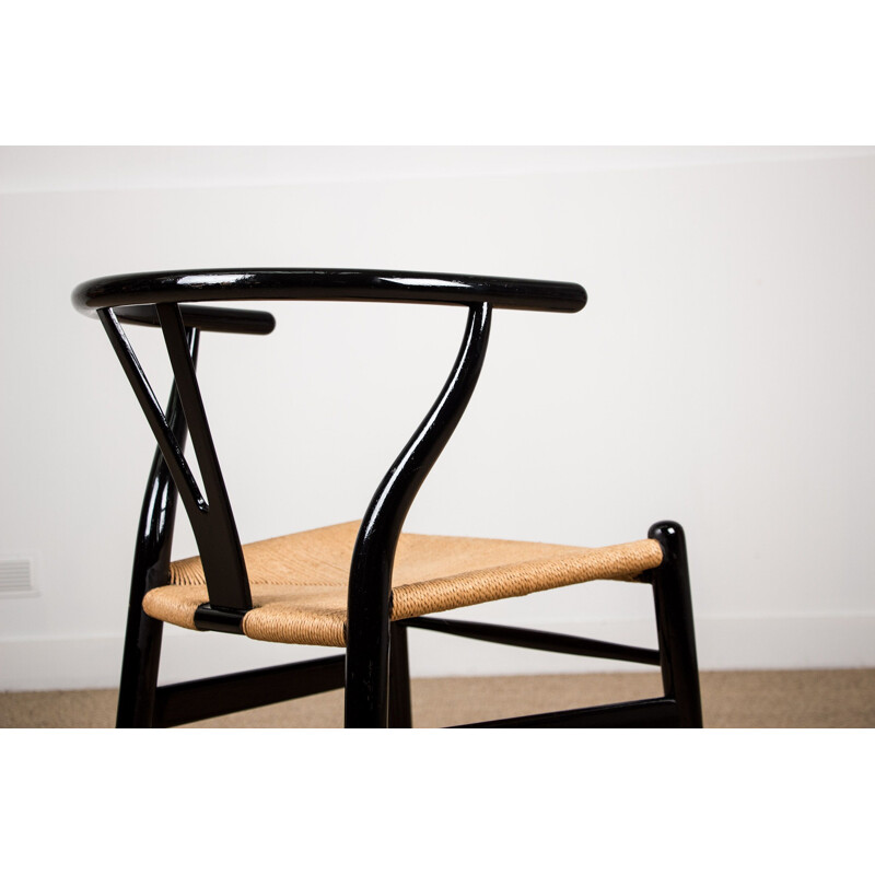 Series of 6 vintage chairs model CH24 "Wishbone Chair" by Hans Wegner Danes 1949