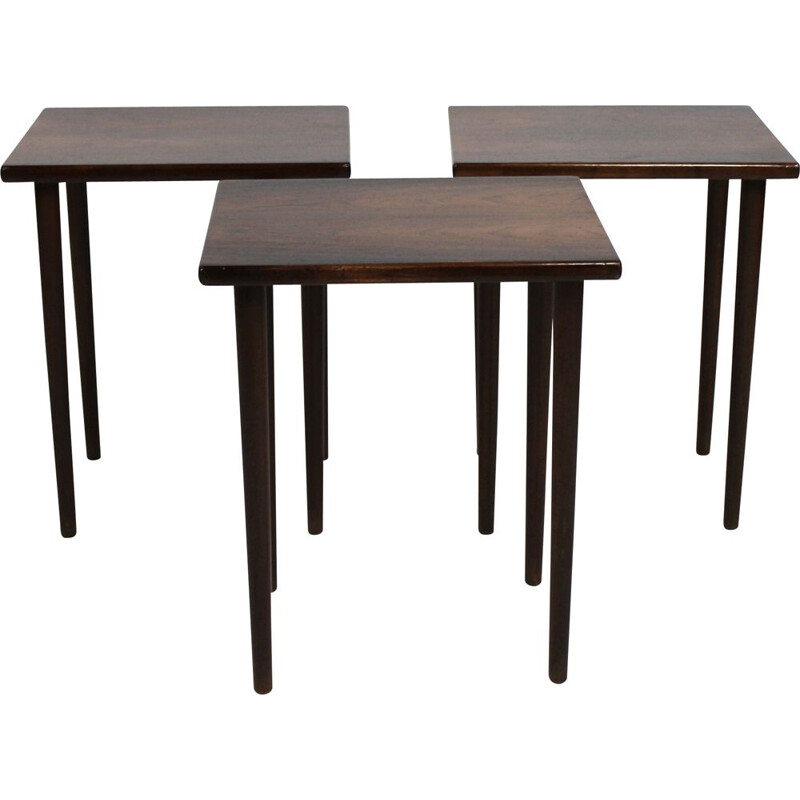 Vintage Nesting table in rosewood Kurt Østervig by Jan Furniture 1960s