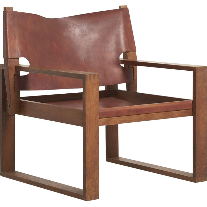 Vintage Sled Chair in Oak by Svend Frandsen, Denmark 1966