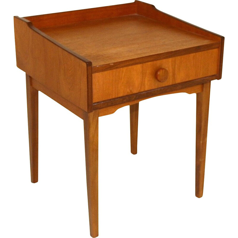 Table de chevet vintage en teck, Suède 1960