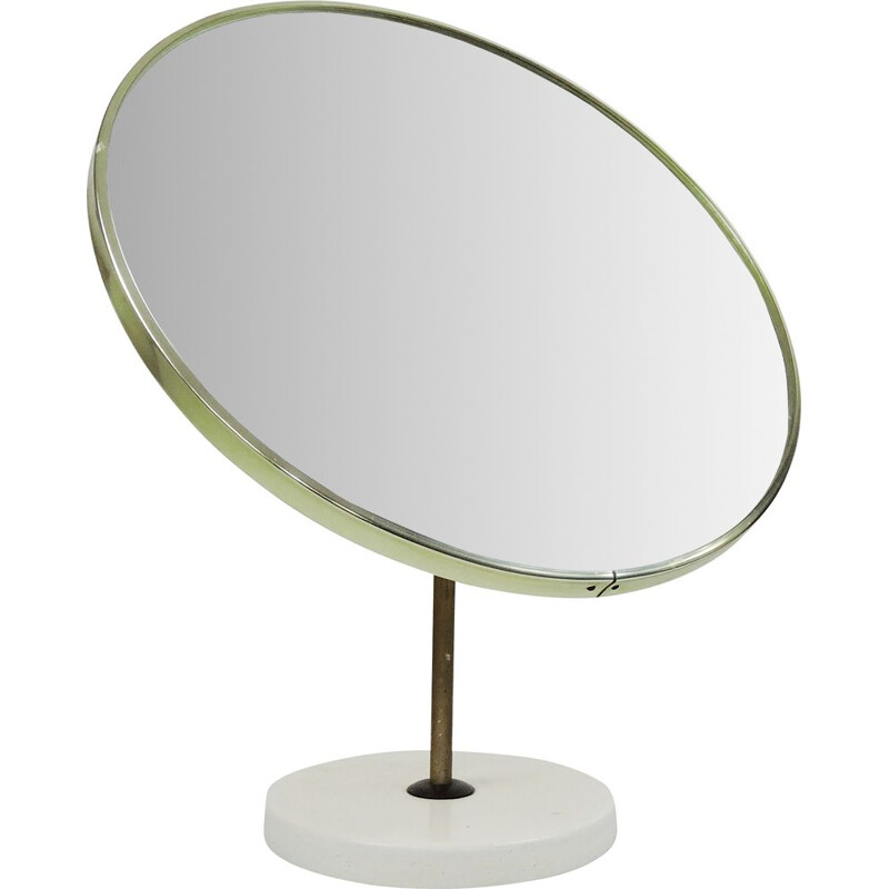 Vintage Round Vanity Mirror by Schreiber, 1970s