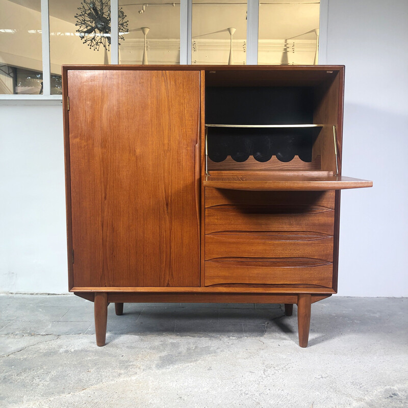 Vintage teak bar furniture by Arne Vodder, 1960