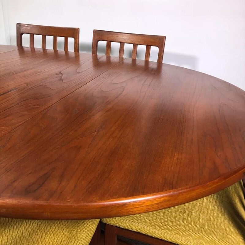 Vintage teak dining table by Karl-Eric Ekselius, 1960