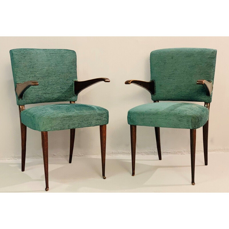 Pair Of Vintage Armchairs Vittorio Dassi 1950