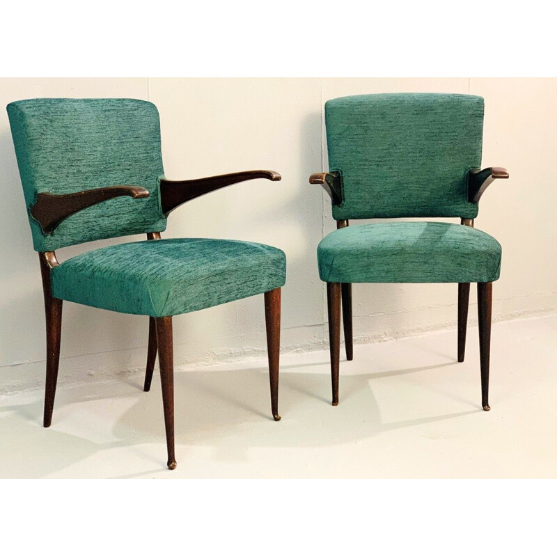 Pair Of Vintage Armchairs Vittorio Dassi 1950